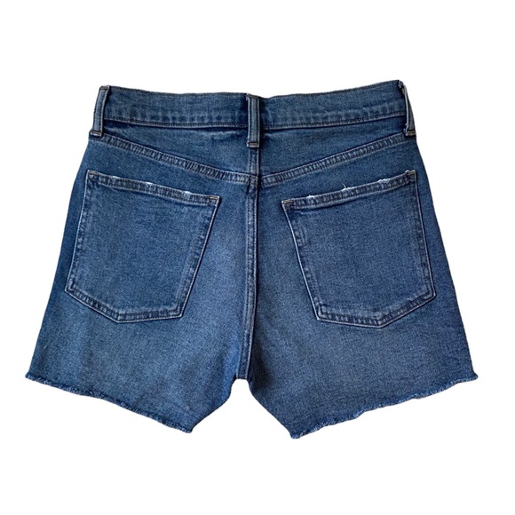 Gap High Rise Exposed Button Fly Distressed Denim Shorts Size 25 - Picture 4 of 4